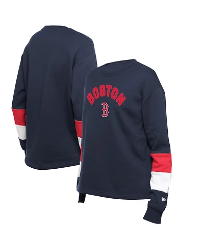 New Era Women's Navy Boston Red Sox Game Day Color Pullover Sweatshirt