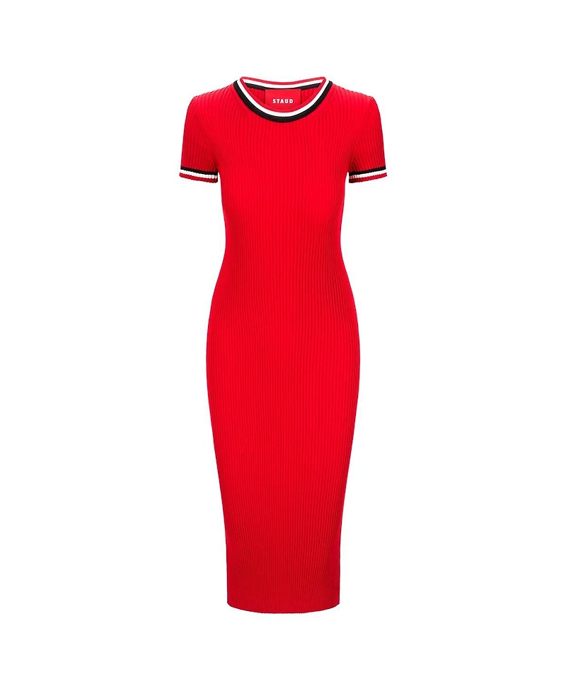 Staud Women's Red/Black Kansas City Chiefs Colleen Dress