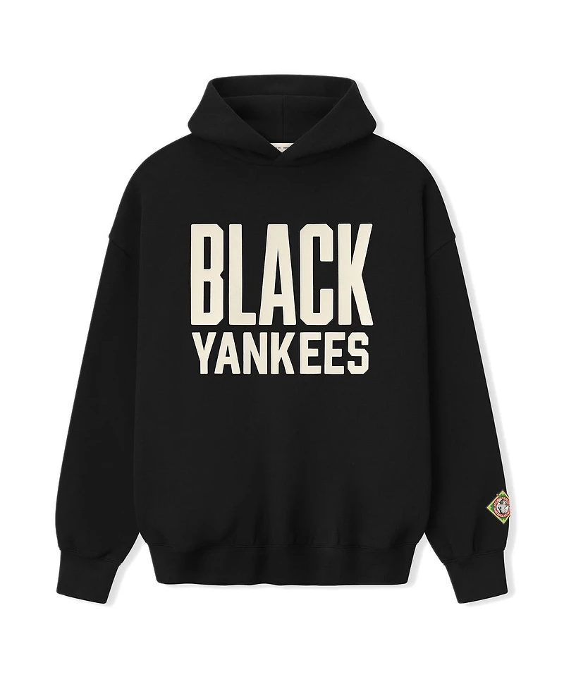 Fear of God Men's Black Yankees Negro Leagues Baseball Museum Fleece Pullover Hoodie