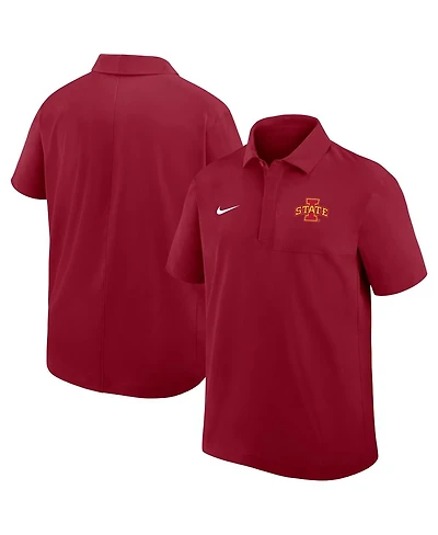 Nike Men's Cardinal Iowa State Cyclones Woven Polo Shirt