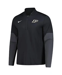 Nike Men's Black Purdue Boilermakers Dri-fit Half-Zip Pullover Sweatshirt