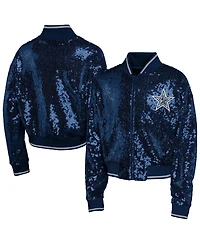 Outerstuff Big Boys and Girls Navy Dallas Cowboys Glam Squad Sequin Jacket