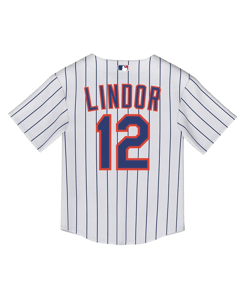 Nike Baby Boys and Girls Francisco Lindor White New York Mets Home Replica Jersey