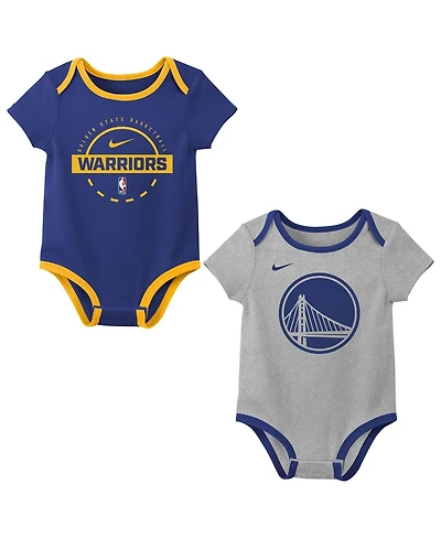 Nike Baby Boys and Girls Newborn 2-Piece Golden State Warriors Bodysuit Set