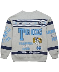 Mitchell & Ness Men's Gray North Carolina Tar Heels All Over Print Sweatshirt