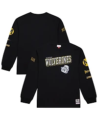 Mitchell & Ness Men's Black Michigan Wolverines Training Camp Long Sleeve T-Shirt