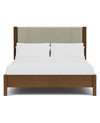 Furniture Davie Cracked Oak Fabric 3-Pc. Queen Upholstered Set