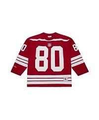 Mitchell & Ness Men's Jerry Rice Scarlet San Francisco 49ers Maxed Out Fashion Hockey Jersey