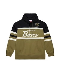 Mitchell & Ness Men's Olive Chicago Bears Vintage Logo Head Coach Hoodie