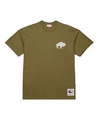 Mitchell & Ness Men's Olive Buffalo Bills Vintage Logo Premium T-Shirt