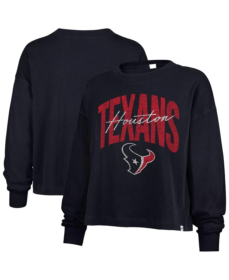 '47 Brand Women's Navy Houston Texans Muse Sydney Long Sleeve T-Shirt