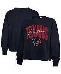 '47 Brand Women's Navy Houston Texans Muse Sydney Long Sleeve T-Shirt