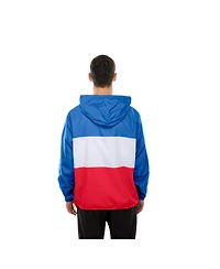 New Era Men's Royal Buffalo Bills Ripstop Quarter-Zip Hooded Windbreaker