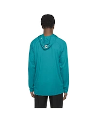 New Era Men's Aqua Miami Dolphins Functional Fandom Hoodie