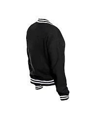 New Era Women's Black Pittsburgh Steelers Throwback Fleece Full-Snap Jacket