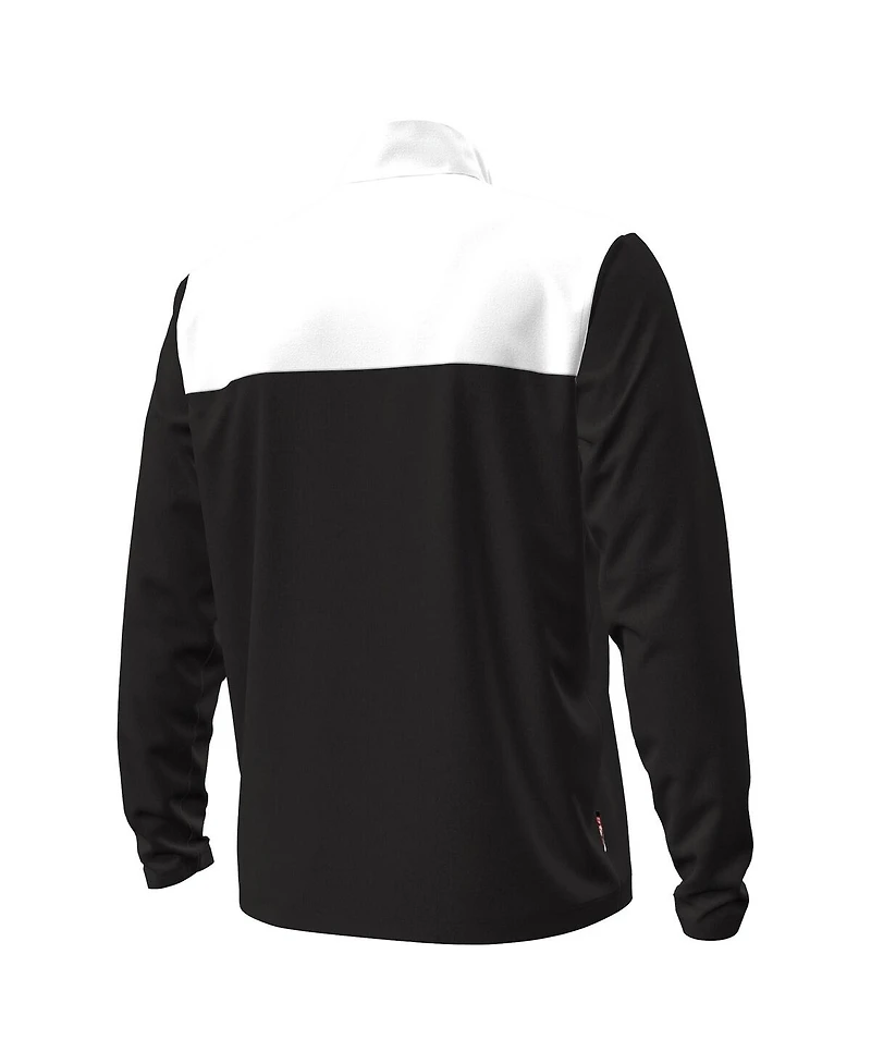 Under Armour Men's Black/White Utah Utes Green Blocked Quarter-Zip Pullover Sweatshirt