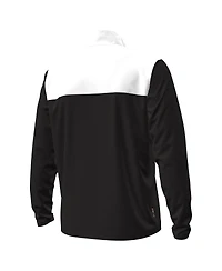 Under Armour Men's Black/White Utah Utes Green Blocked Quarter-Zip Pullover Sweatshirt