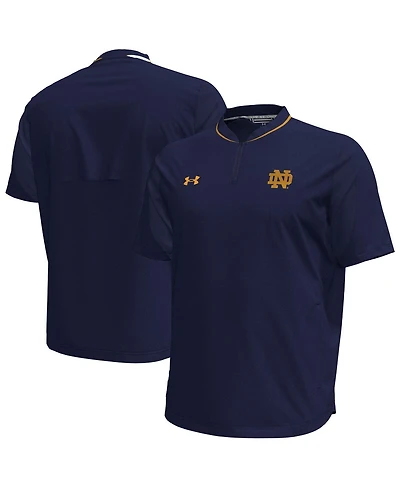 Under Armour Men's Navy Notre Dame Fighting Irish Motivate Quarter-Zip Performance Sweatshirt