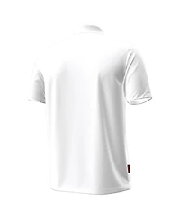 Under Armour Men's White Wisconsin Badgers Performance Drive Chest Stripe Polo Shirt