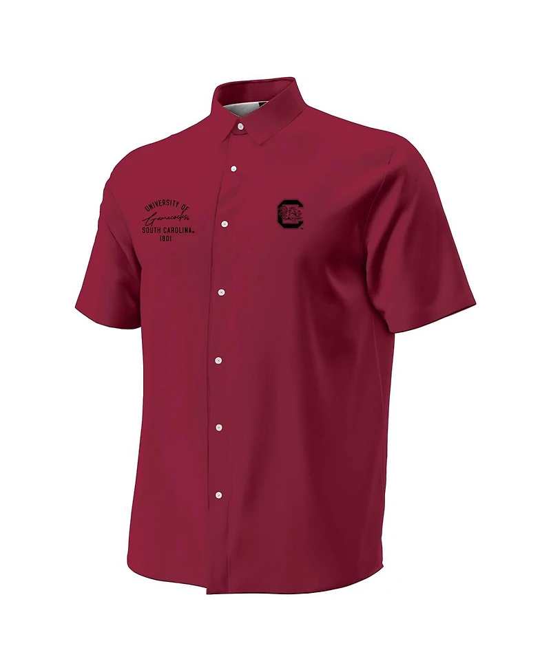 Under Armour Men's Garnet South Carolina Gamecocks Gameday Armourfuse Camp Button-Up Shirt