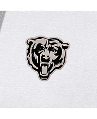 Antigua Men's White Chicago Bears Brushed Carbon Victory Pullover Hoodie