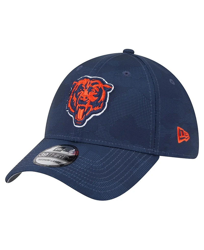 New Era Men's Navy Chicago Bears Tonal Camo 39THIRTY Stretch Fit Hat