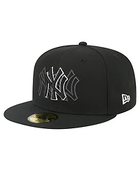 New Era Men's Black York Yankees Tri-Hit 59FIFTY Fitted Hat