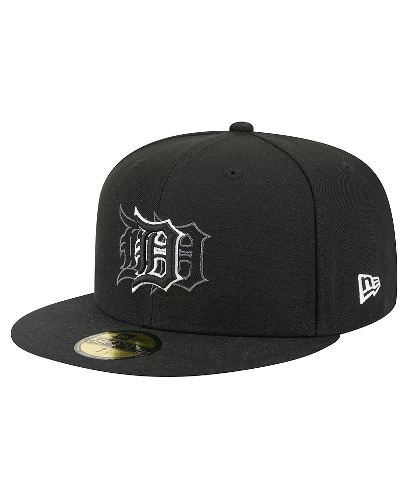 New Era Men's Black Detroit Tigers Tri-Hit 59FIFTY Fitted Hat