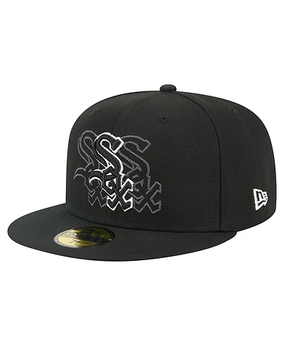 New Era Men's Black Chicago White Sox Tri-Hit 59FIFTY Fitted Hat