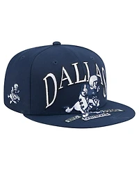New Era Men's Navy Dallas Cowboys Throwback Oversized 59FIFTY Fitted Hat