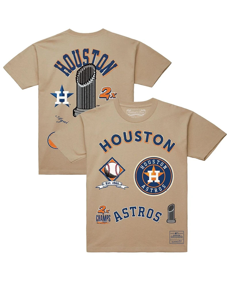 Mitchell & Ness Men's Cream Houston Astros Legacy Defined T-Shirt