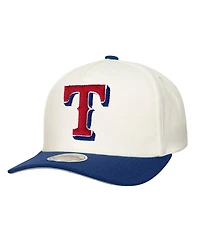 Mitchell & Ness Men's Cream Texas Rangers Stretch-Snapback Hat