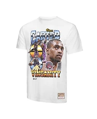 Mitchell & Ness Men's Vince Carter White Toronto Raptors Hardwood Classics Commemorative Player Collage T-Shirt