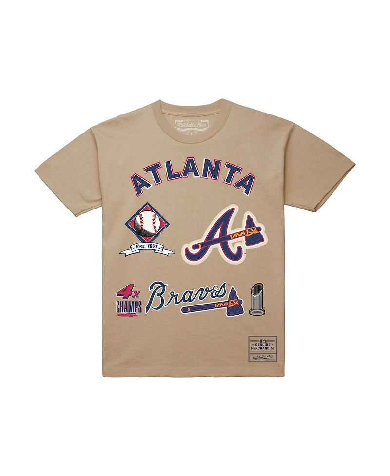 Mitchell & Ness Men's Cream Atlanta Braves Legacy Defined T-Shirt