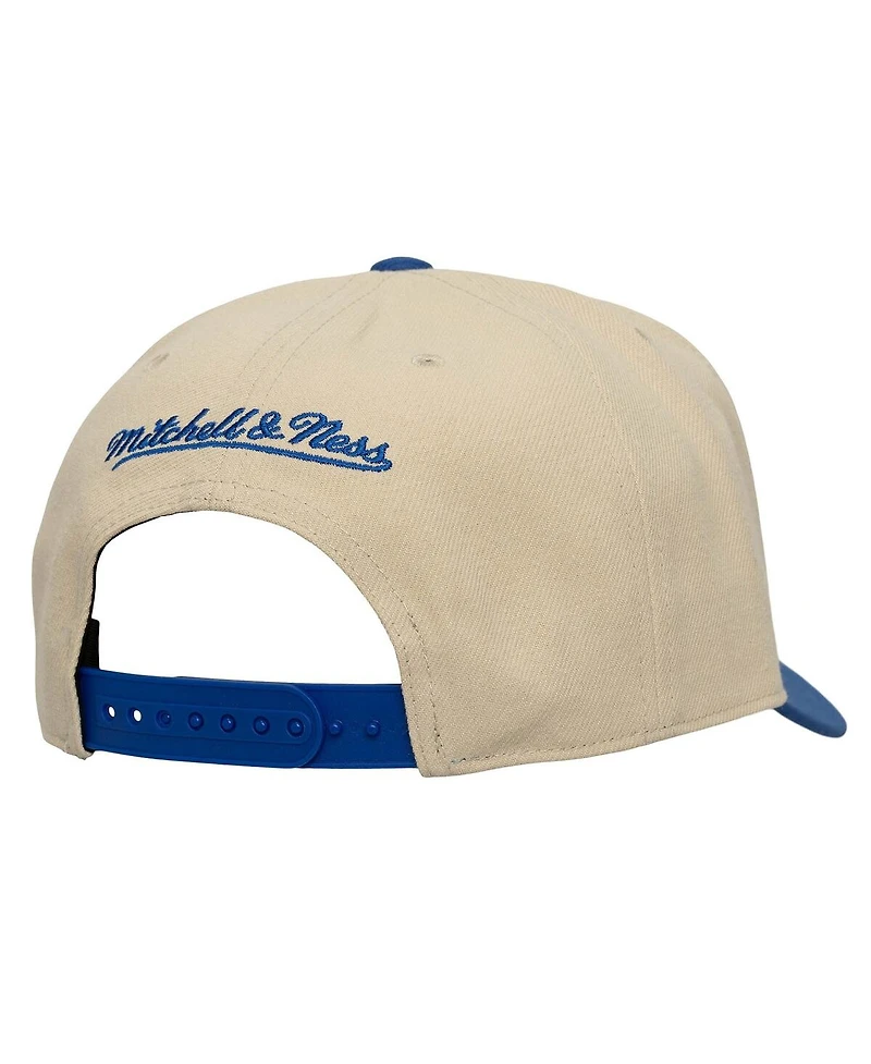 Mitchell & Ness Men's Cream/Blue San Jose Earthquakes Upside Down Pro Pinch Snapback Hat
