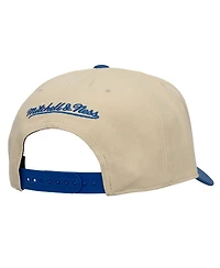 Mitchell & Ness Men's Cream/Blue San Jose Earthquakes Upside Down Pro Pinch Snapback Hat