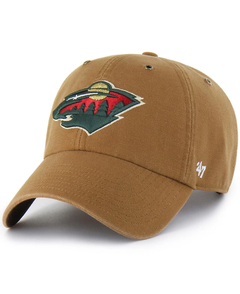 Carhartt x '47 Brand Men's Brown Minnesota Wild Clean Up Adjustable Hat