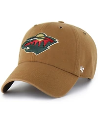 Carhartt x '47 Brand Men's Brown Minnesota Wild Clean Up Adjustable Hat