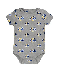 Outerstuff Newborn 3-Piece Los Angeles Rams Little Tike Bodysuit Set