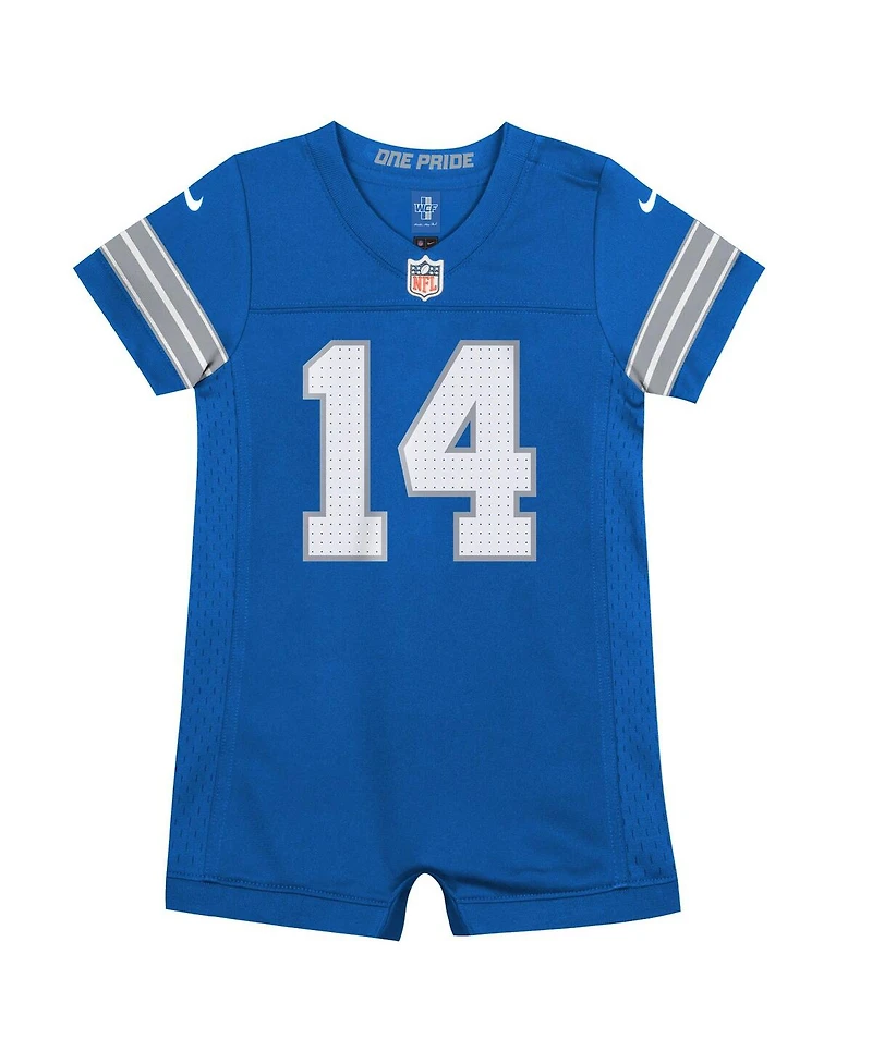 Nike Baby Boys and Girls Amon-Ra St. Brown Blue Detroit Lions Game Romper Jersey