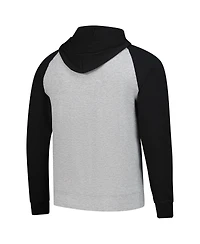 Antigua Men's Heather Gray/Black Detroit Lions Urgent Pullover Hoodie