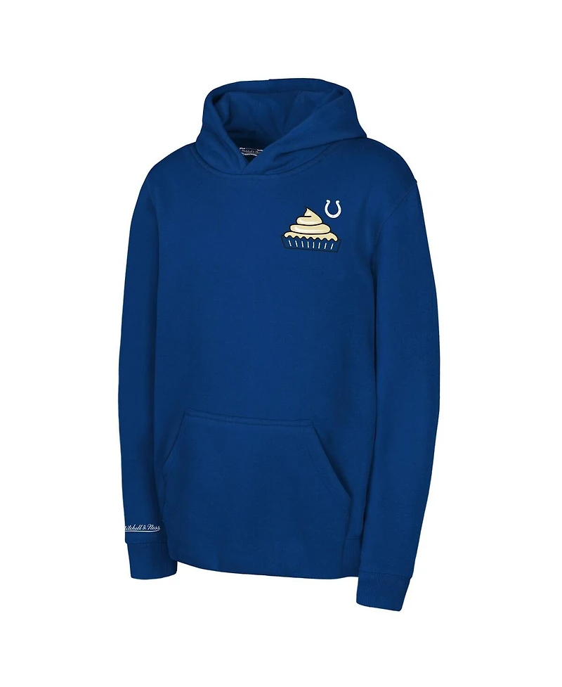 Mitchell & Ness Big Boys and Girls Royal Indianapolis Colts Blue Pie Day Hoodie