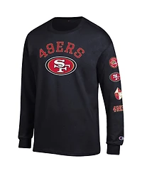 Champion Men's Black San Francisco 49ers Seal Long Sleeve T-Shirt