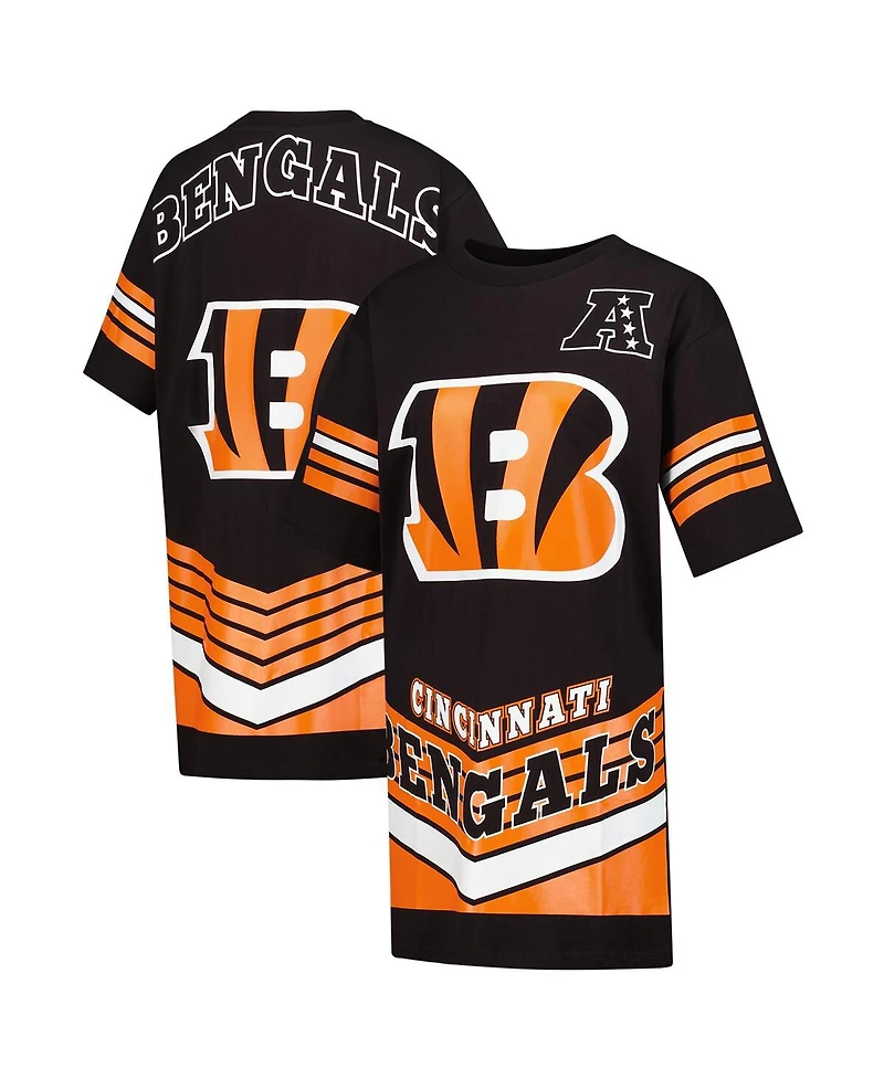 Gameday Couture Women's Black Cincinnati Bengals Perfect Score Vintage T-Shirt Dress