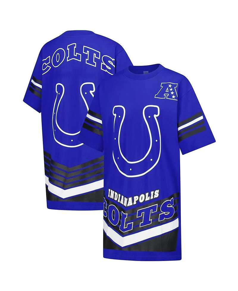 Gameday Couture Women's Royal Indianapolis Colts Perfect Score Vintage T-Shirt Dress