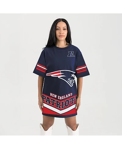 Gameday Couture Women's Navy New England Patriots Perfect Score Vintage T-Shirt Dress