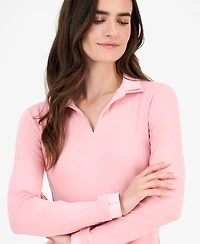 Nautical Jeans Women's Double-Collar Long-Sleeve Top