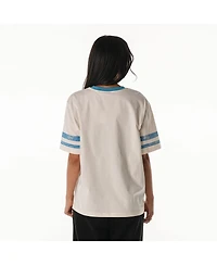 The Wild Collective Women's Cream Detroit Lions Vintage Drop Shoulder Oversized Boyfriend T-Shirt