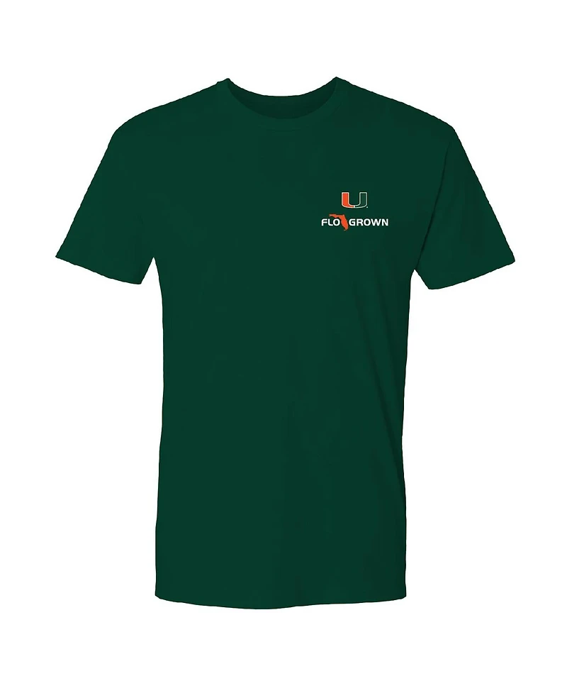 FLoGrown Men's Green Miami Hurricanes Repeat Poster T-Shirt