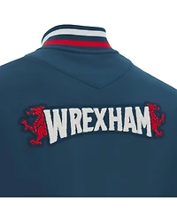 Macron Men's Navy Wrexham Anthem Full-Snap Varsity Jacket